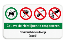 Aluminium bord, omgeplooide rand met gelaste profielen