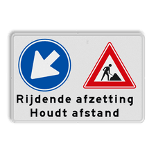 Aluminium informatiebord met een dubbel omgezette rand