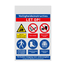 Veiligheidsbord vlak Alupanel (2mm)