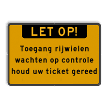 Aluminium informatiebord met een dubbel omgezette rand