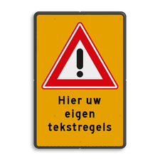 Aluminium informatiebord met dubbel omgezette rand