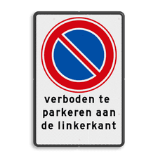 Aluminium informatiebord met dubbel omgezette rand