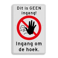 Aluminium informatiebord met dubbel omgezette rand