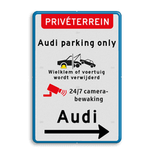 Aluminium informatiebord met dubbel omgezette rand