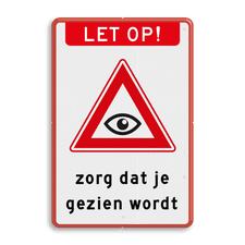 Aluminium informatiebord met een dubbel omgezette rand