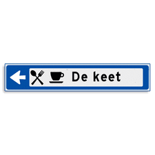 Aluminium versterkt kokerprofiel Verwijsbord