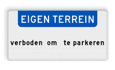 Aluminium informatiebord met een dubbel omgezette rand