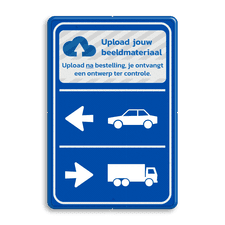 Aluminium informatiebord met een dubbel omgezette rand