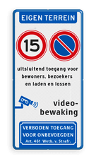 Aluminium informatiebord met een dubbel omgezette rand