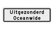 Aluminium scheepvaartbord met een dubbel omgezette rand