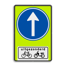 Aluminium informatiebord met dubbel omgezette rand