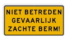 Aluminium informatiebord met een dubbel omgezette rand