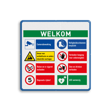 Veiligheidsbord met dubbel omgezette rand