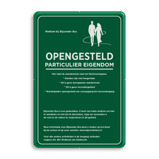 Openstellingsbord met een dubbel omgezette rand