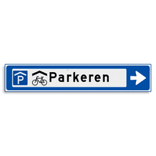 Aluminium versterkt kokerprofiel Verwijsbord