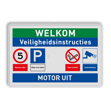 Veiligheidsbord met dubbel omgezette rand