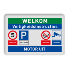 Veiligheidsbord met dubbel omgezette rand