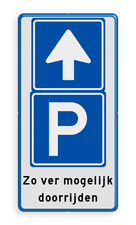 Aluminium informatiebord met een dubbel omgezette rand