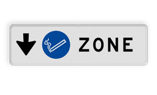 Aluminium informatiebord met een dubbel omgezette rand