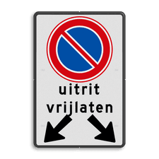 Aluminium informatiebord met dubbel omgezette rand