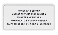 Aluminium informatiebord met een dubbel omgezette rand