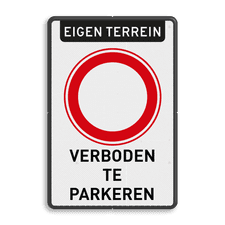 Aluminium informatiebord met dubbel omgezette rand