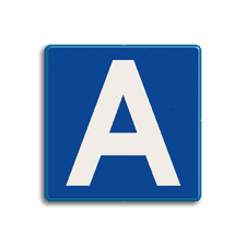 Aluminium informatiebord met een dubbel omgezette rand