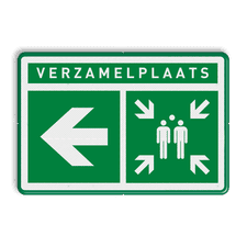 Veiligheidsbord met dubbel omgezette rand