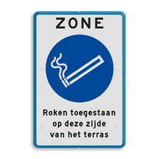 Aluminium informatiebord met dubbel omgezette rand