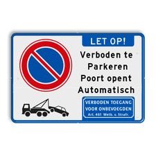Aluminium informatiebord met een dubbel omgezette rand