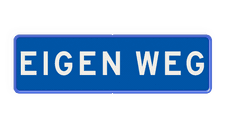 Aluminium informatiebord met een dubbel omgezette rand