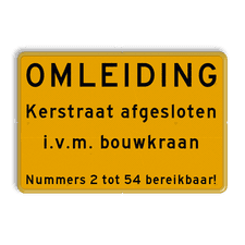 Aluminium informatiebord met een dubbel omgezette rand