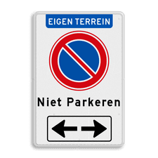 Aluminium informatiebord met dubbel omgezette rand