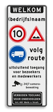 Aluminium informatiebord met een dubbel omgezette rand