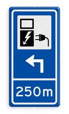 Aluminium informatiebord met een dubbel omgezette rand