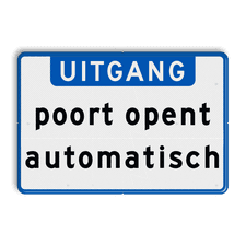 Aluminium informatiebord met een dubbel omgezette rand