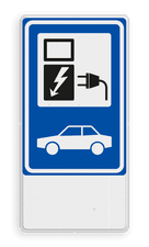 Aluminium informatiebord met een dubbel omgezette rand