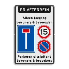 Aluminium informatiebord met dubbel omgezette rand