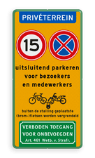 Aluminium informatiebord met een dubbel omgezette rand