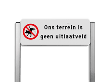 Aluminium parkeerbord met aluminium geborstelde staanders 1000x30x30mm