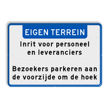 Aluminium informatiebord met een dubbel omgezette rand