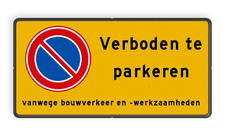Aluminium informatiebord met een dubbel omgezette rand