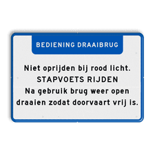 Aluminium informatiebord met een dubbel omgezette rand