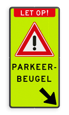 Aluminium informatiebord met een dubbel omgezette rand
