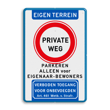 Aluminium informatiebord met dubbel omgezette rand