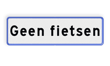 Aluminium informatiebord met een dubbel omgezette rand