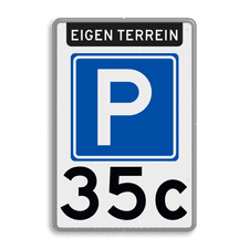 Aluminium informatiebord met dubbel omgezette rand