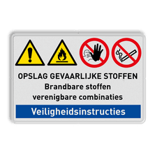 Veiligheidsbord met dubbel omgezette rand