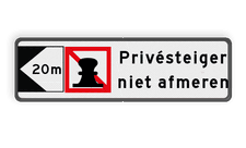 Aluminium informatiebord met een dubbel omgezette rand