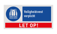 Veiligheidsbord vlak Alupanel (2mm)